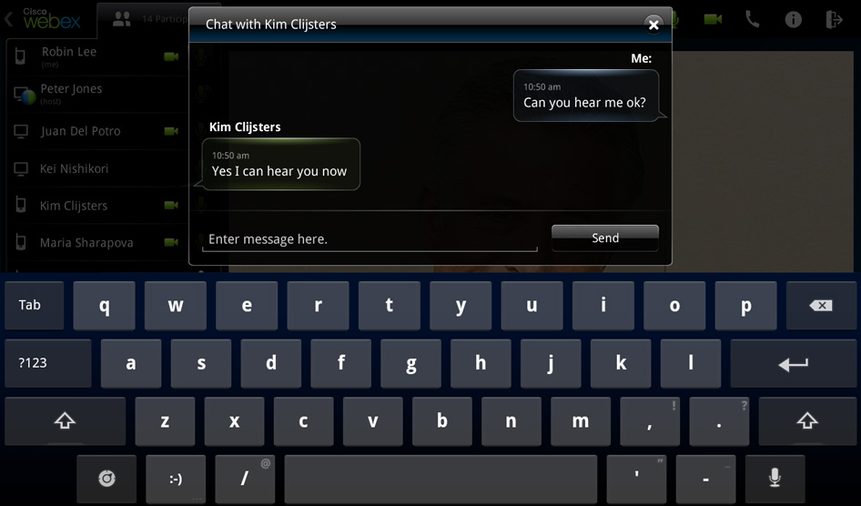 Chat with Meeting Participants